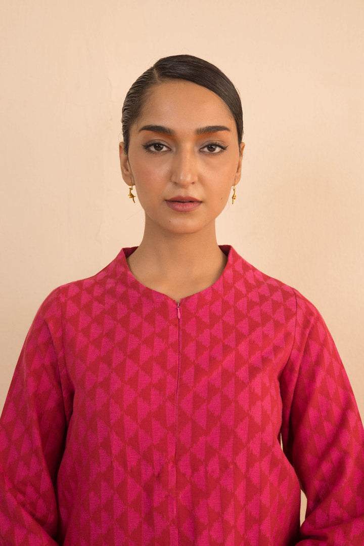 Generation - Contemporary Floral Ikat - Cambric - Red - 2 Piece