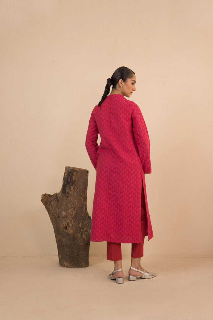 Generation - Contemporary Floral Ikat - Cambric - Red - 2 Piece