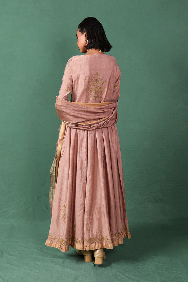 Generation - Regal Anarkali 2 Piece Set - Cotton - Peach