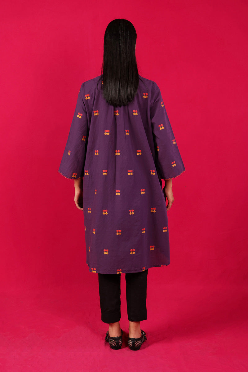 Generation - Khaddiyan Kurta - Cambric - Purple - 1 Piece