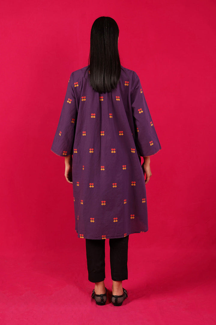 Generation - Khaddiyan Kurta - Cambric - Purple - 1 Piece