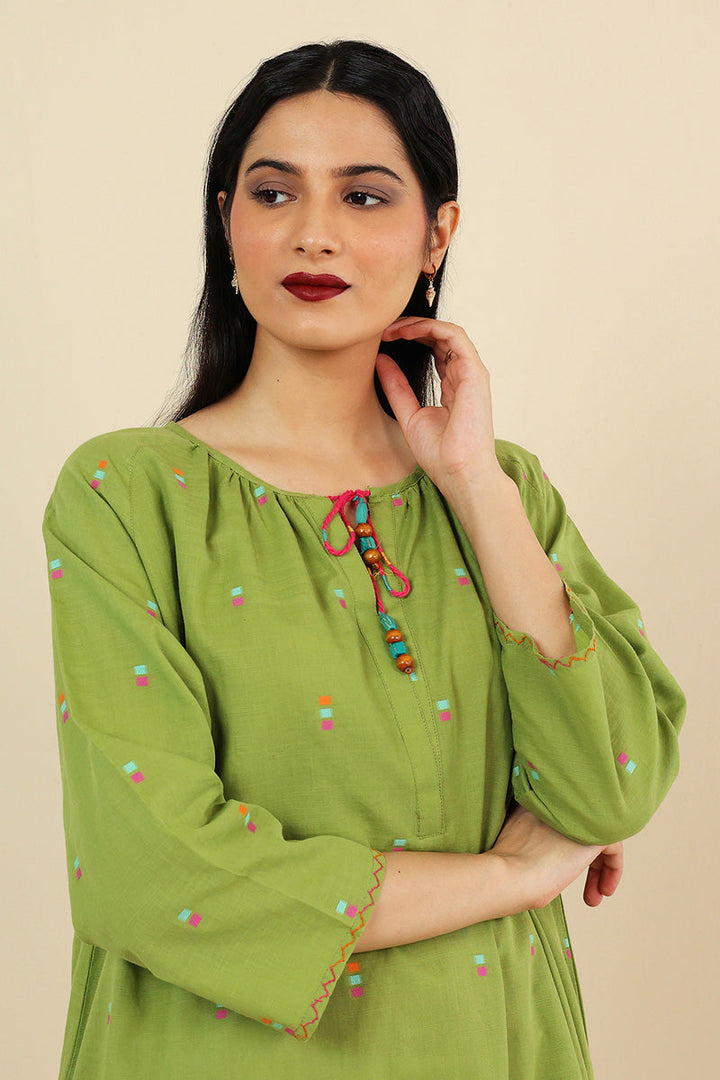 Generation - Khaddiyan Tasseled Shirt - Cambric - 1 Piece
