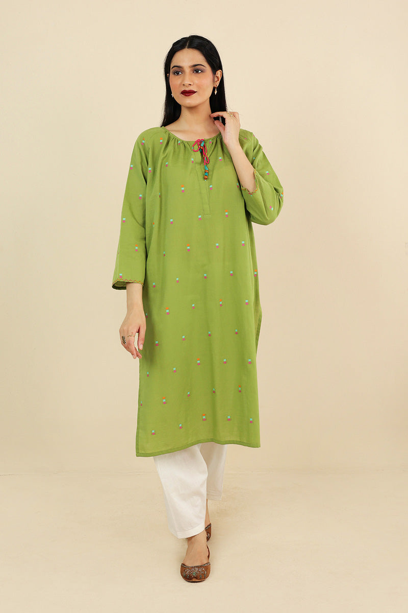 Generation - Khaddiyan Tasseled Shirt - Cambric - 1 Piece