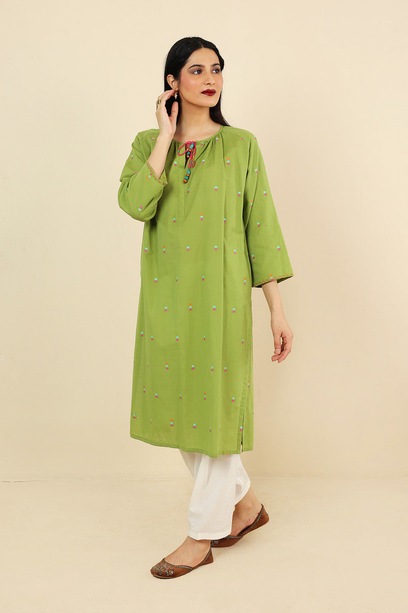 Generation - Khaddiyan Tasseled Shirt - Cambric - 1 Piece