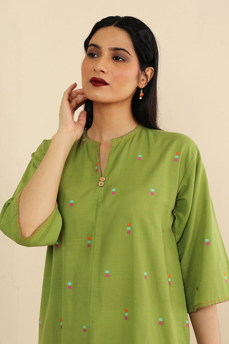 Generation - Khaddiyan Buttoned Kurta - Cambric - 1 Piece