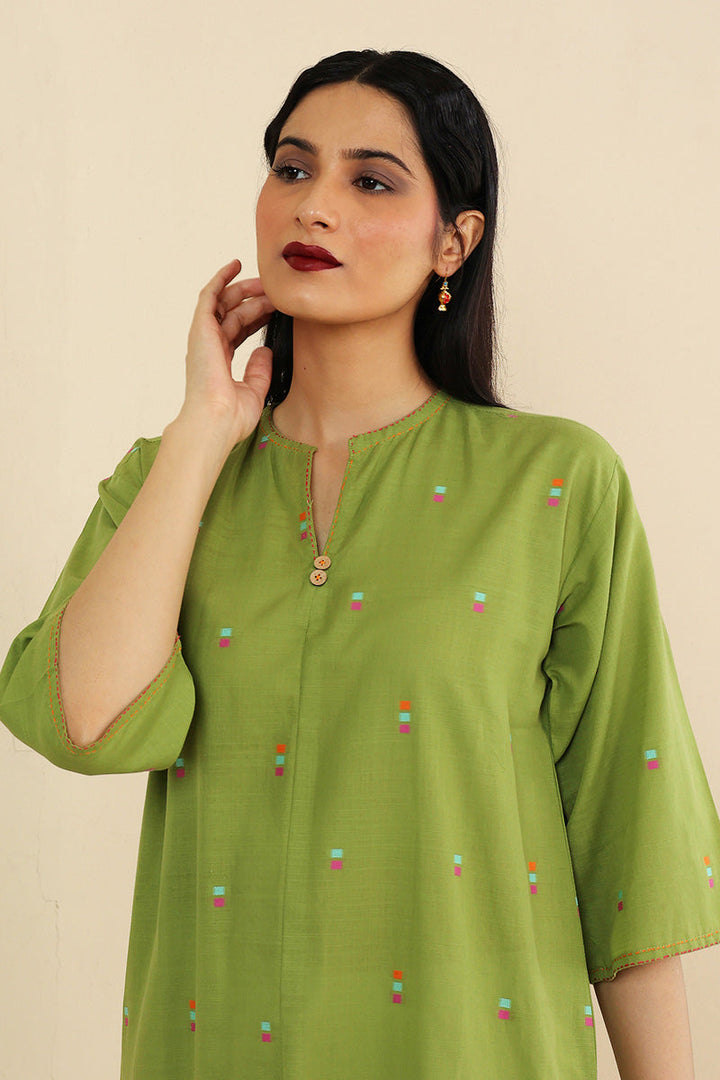 Generation - Khaddiyan Buttoned Kurta - Cambric - 1 Piece