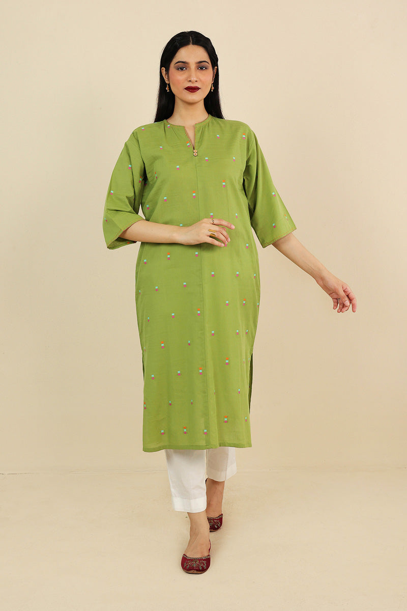 Generation - Khaddiyan Buttoned Kurta - Cambric - 1 Piece