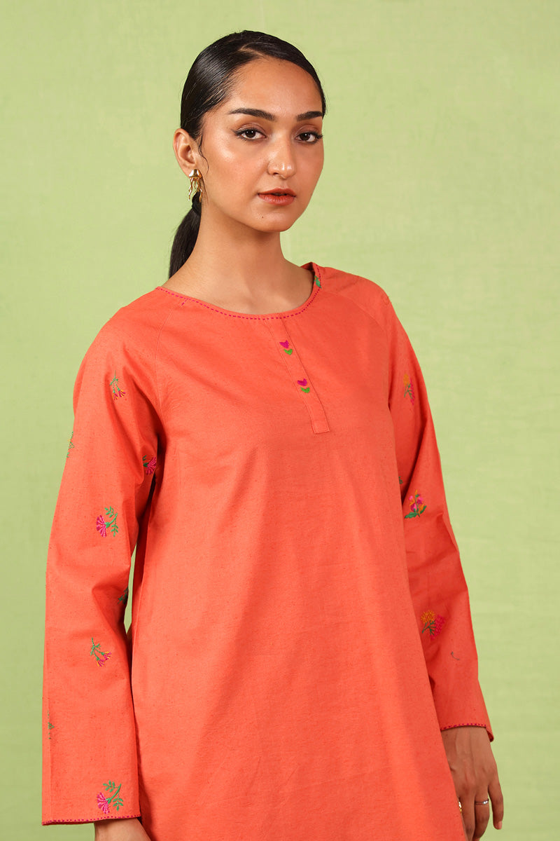 Generation - Floral Baharaan 2 Piece - Cambric - Rust