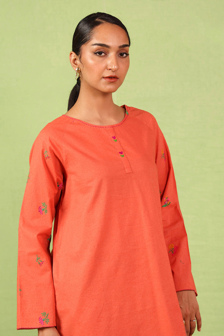 Generation - Floral Baharaan 2 Piece - Cambric - Rust
