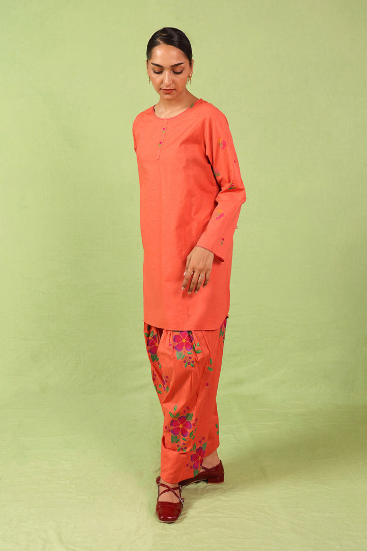 Generation - Floral Baharaan 2 Piece - Cambric - Rust