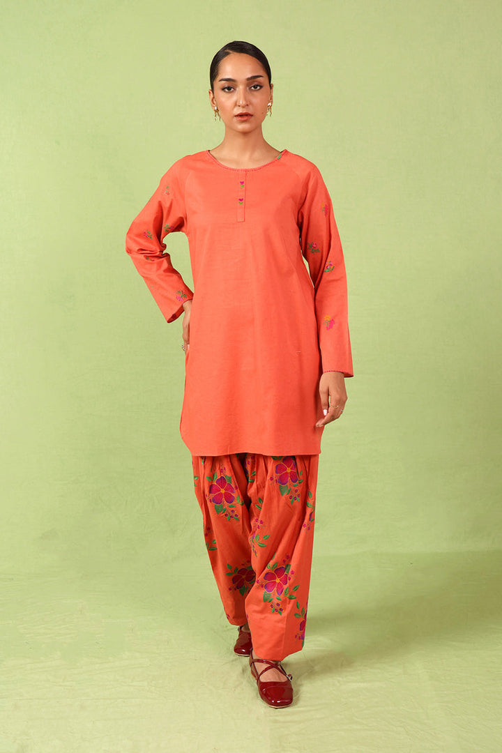 Generation - Floral Baharaan 2 Piece - Cambric - Rust