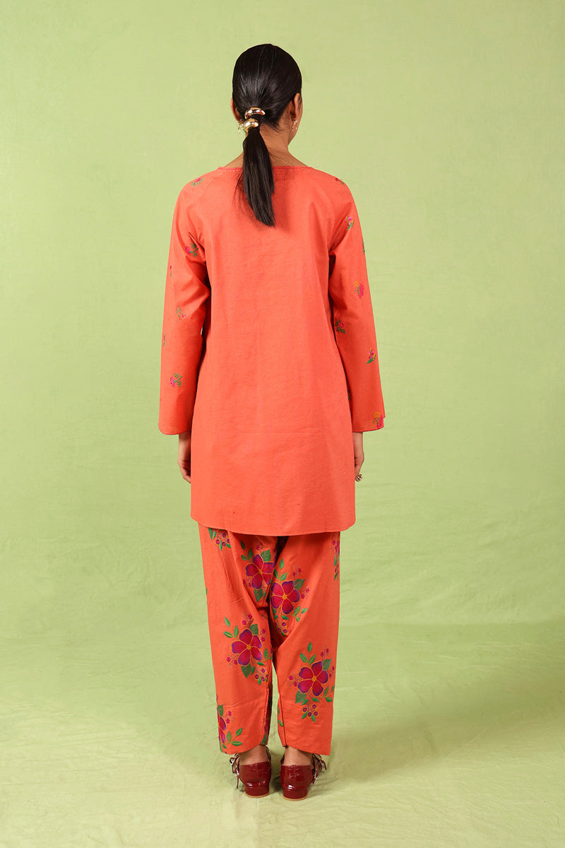 Generation - Floral Baharaan 2 Piece - Cambric - Rust