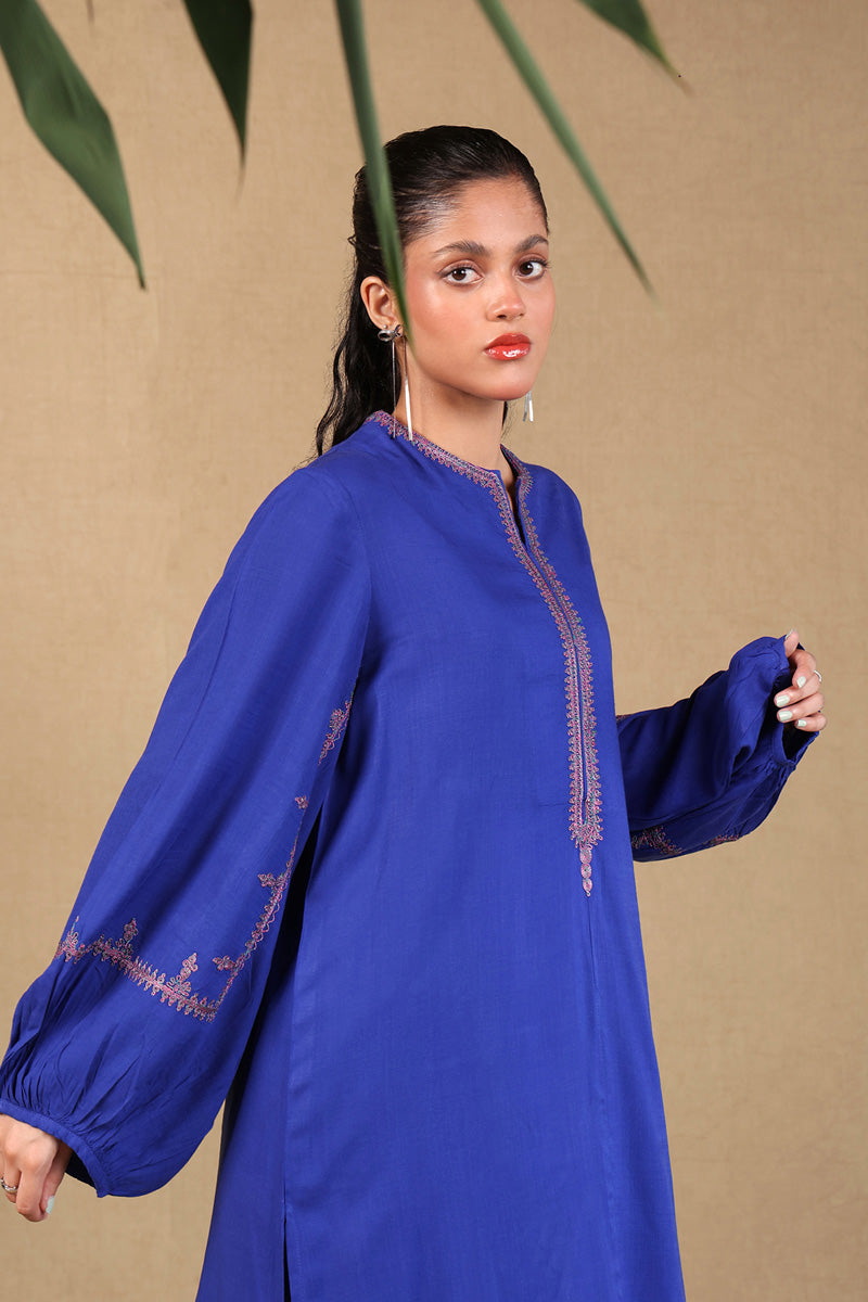 Generation - Embroidered Tribal Treat 2 Piece - Cambric - Blue