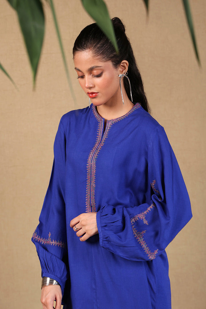 Generation - Embroidered Tribal Treat 2 Piece - Cambric - Blue