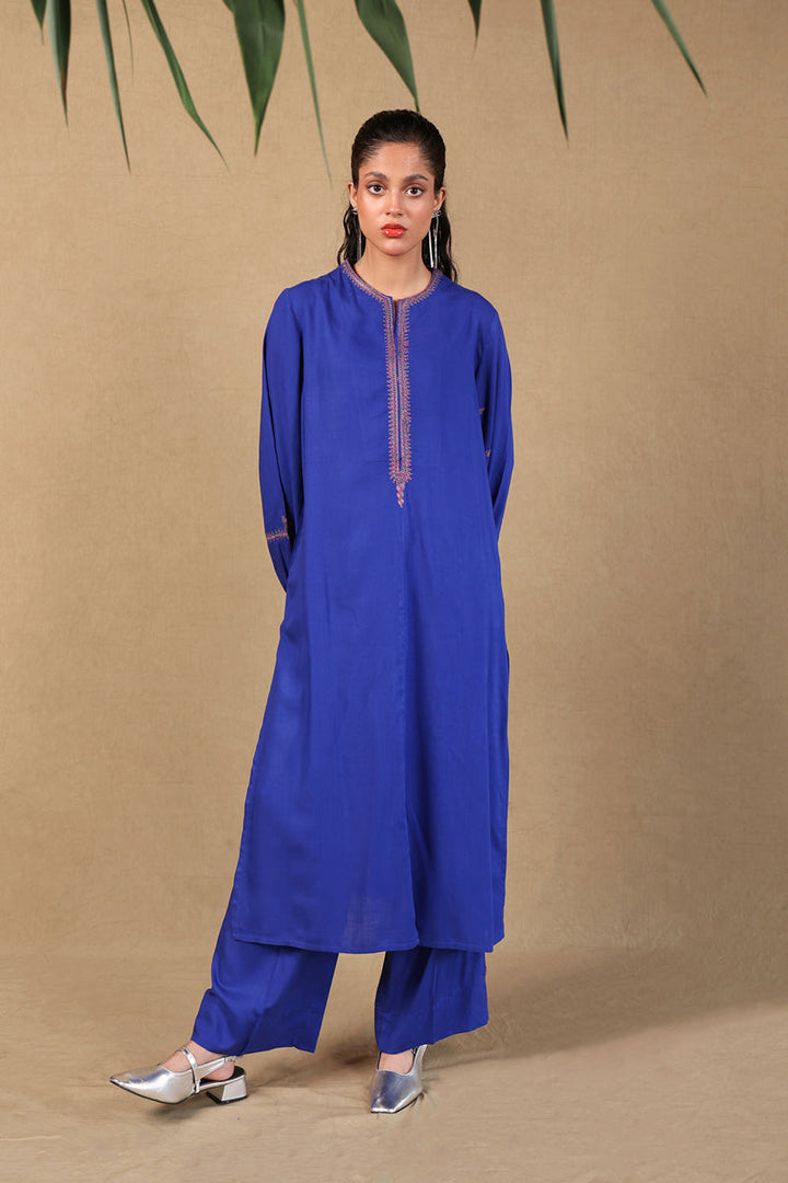 Generation - Embroidered Tribal Treat 2 Piece - Cambric - Blue