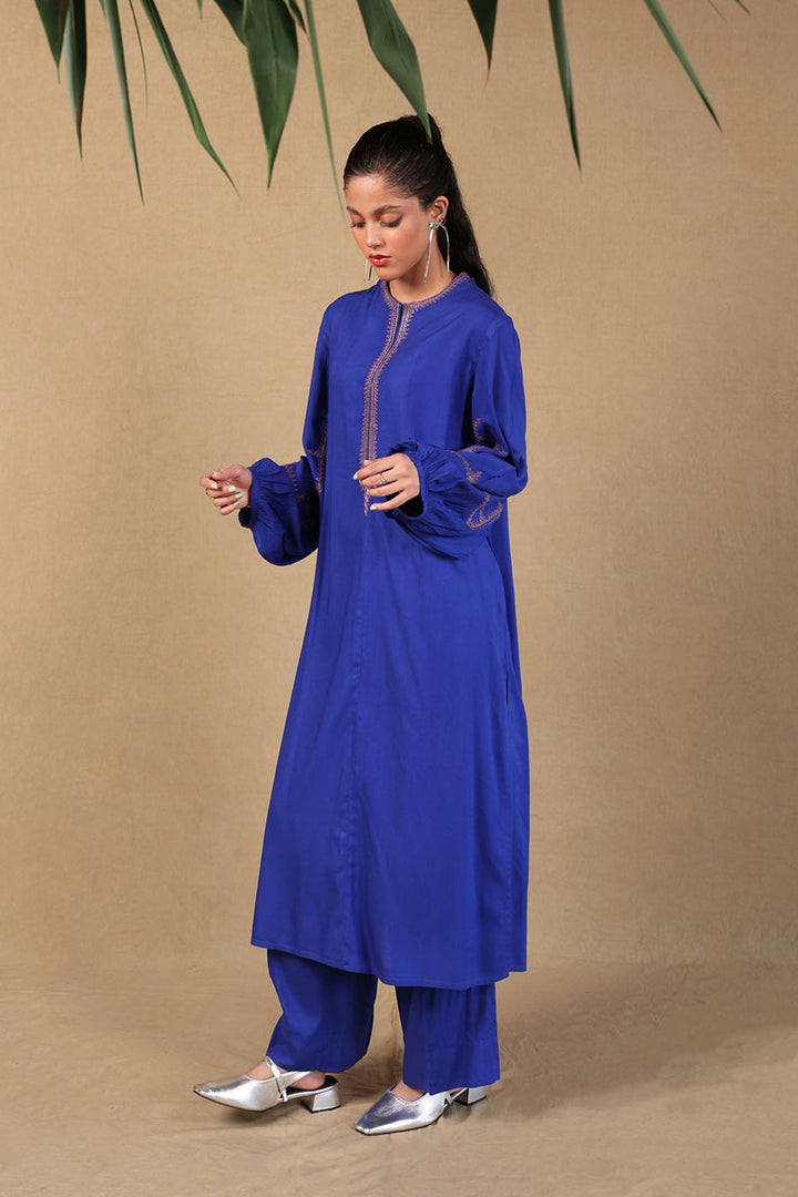 Generation - Embroidered Tribal Treat 2 Piece - Cambric - Blue