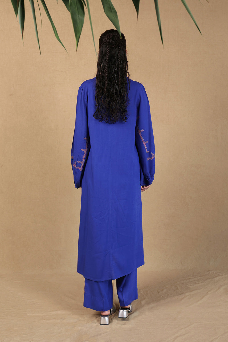Generation - Embroidered Tribal Treat 2 Piece - Cambric - Blue