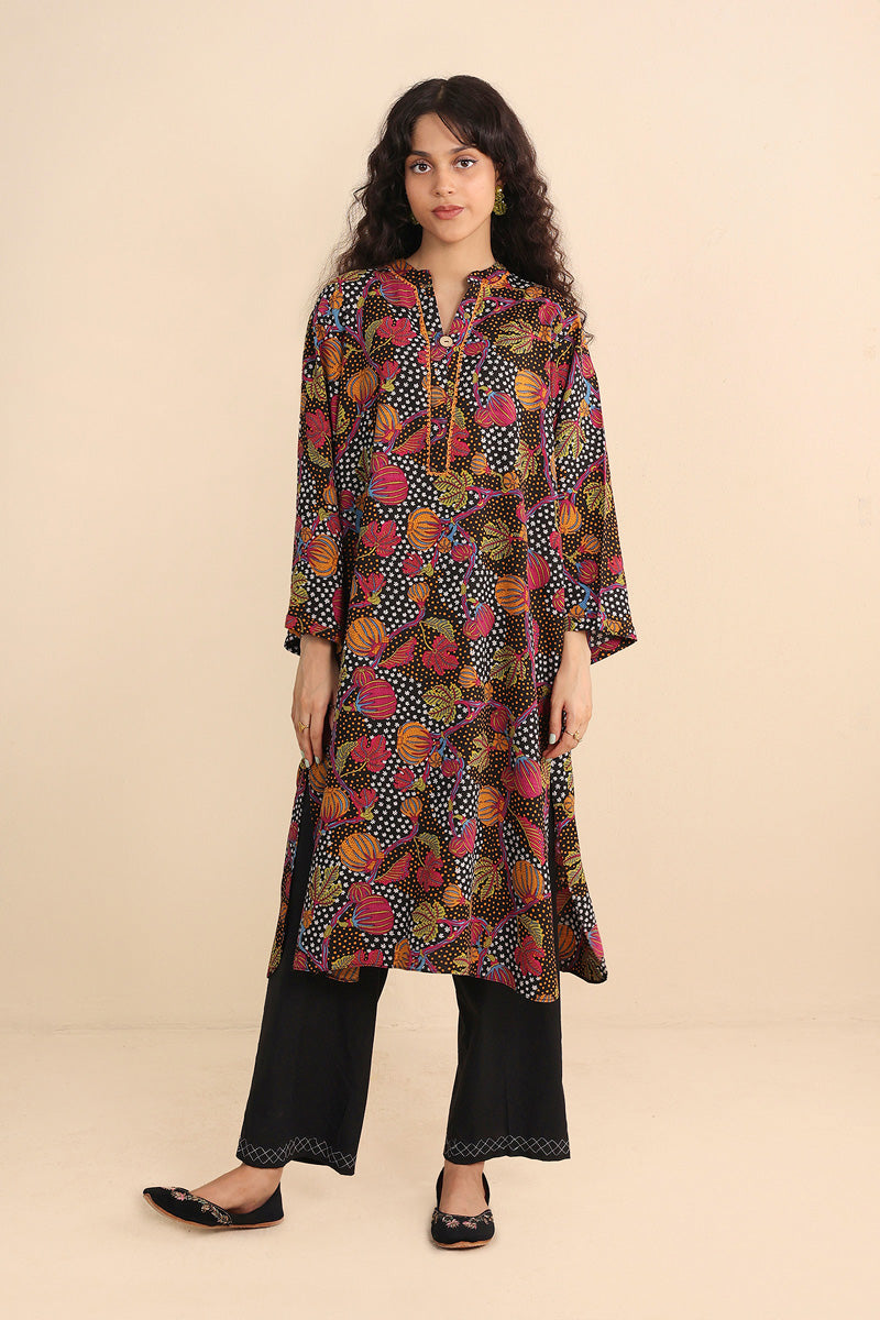 Generation - Tribal Treat Kurta - Cambric - Black - 1 Piece