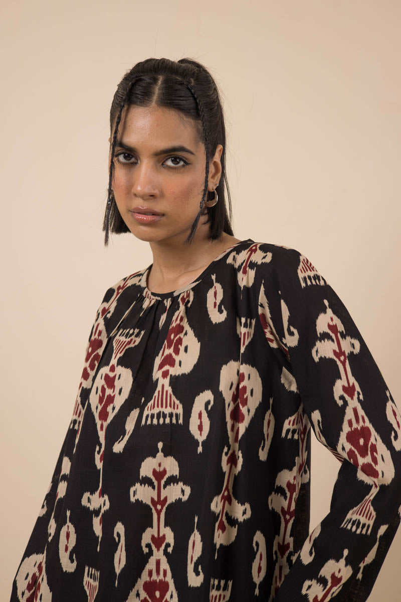 Generation - Timeless Weave Kurta - Cambric - Black - 1 Piece