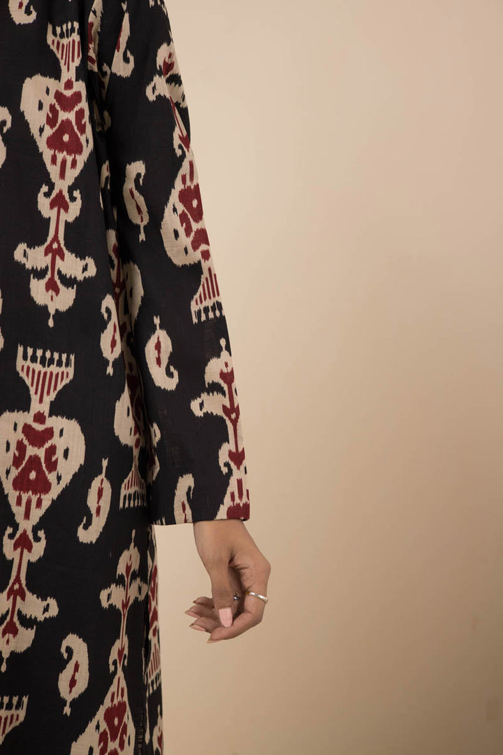 Generation - Timeless Weave Kurta - Cambric - Black - 1 Piece