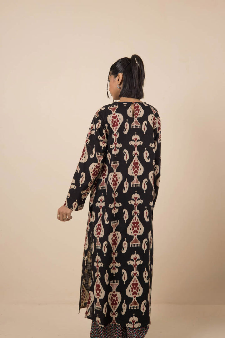 Generation - Timeless Weave Kurta - Cambric - Black - 1 Piece