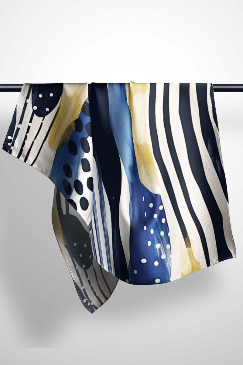 Black Wolf - PACIFIC ISLANDER SILK HIJAB - WHITE - 1 Piece