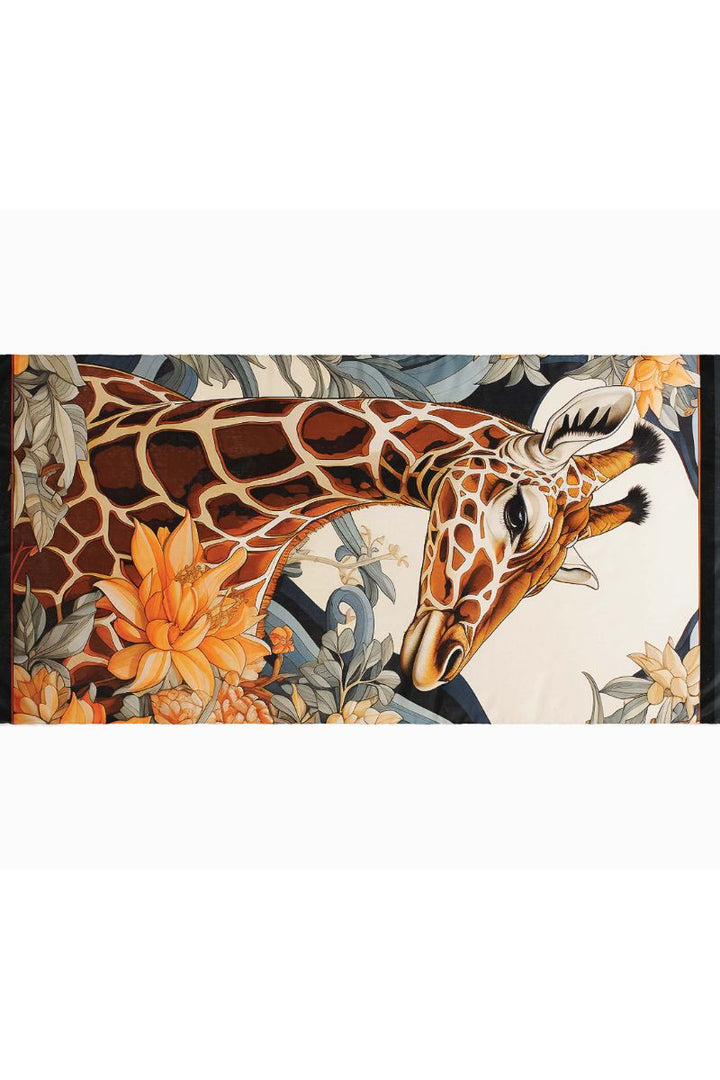 Black Wolf - JUNGLE LOVE SILK HIJAB - OFF WHITE - 1 Piece