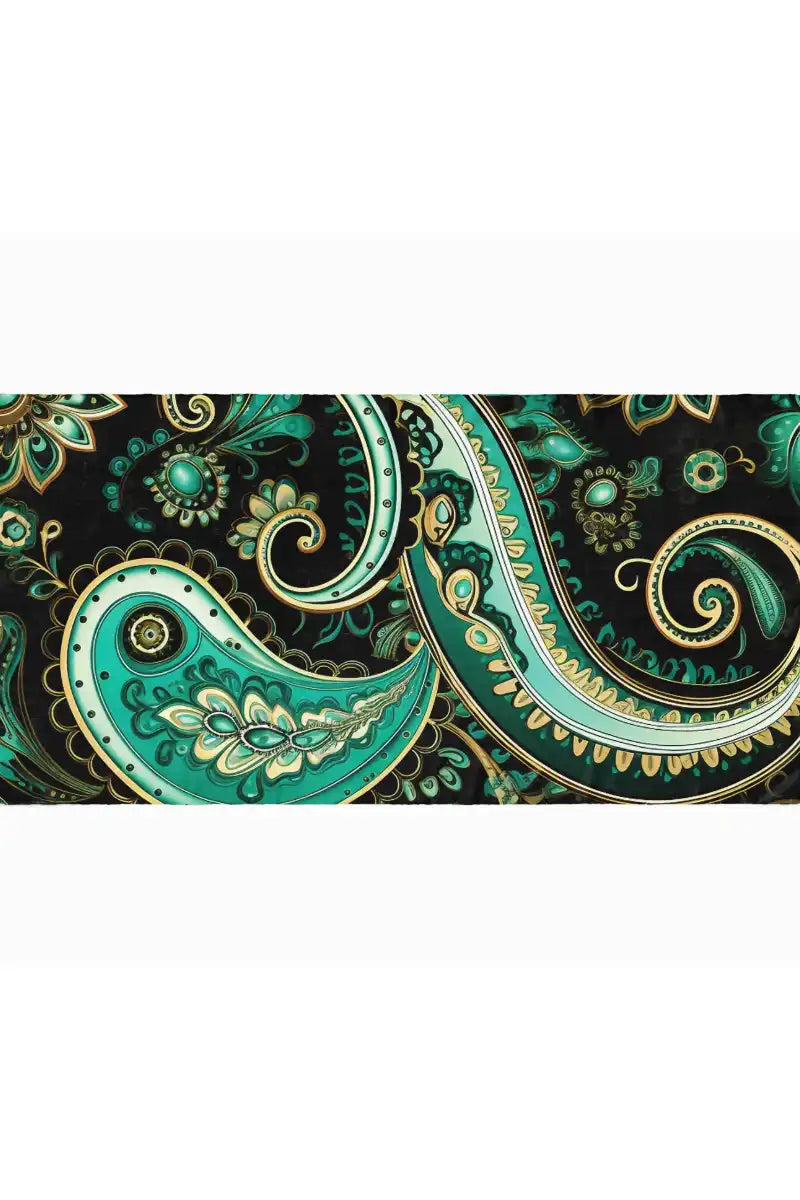 Black Wolf - AMOEBA PAISLEY SILK HIJAB - BLUE - 1 Piece