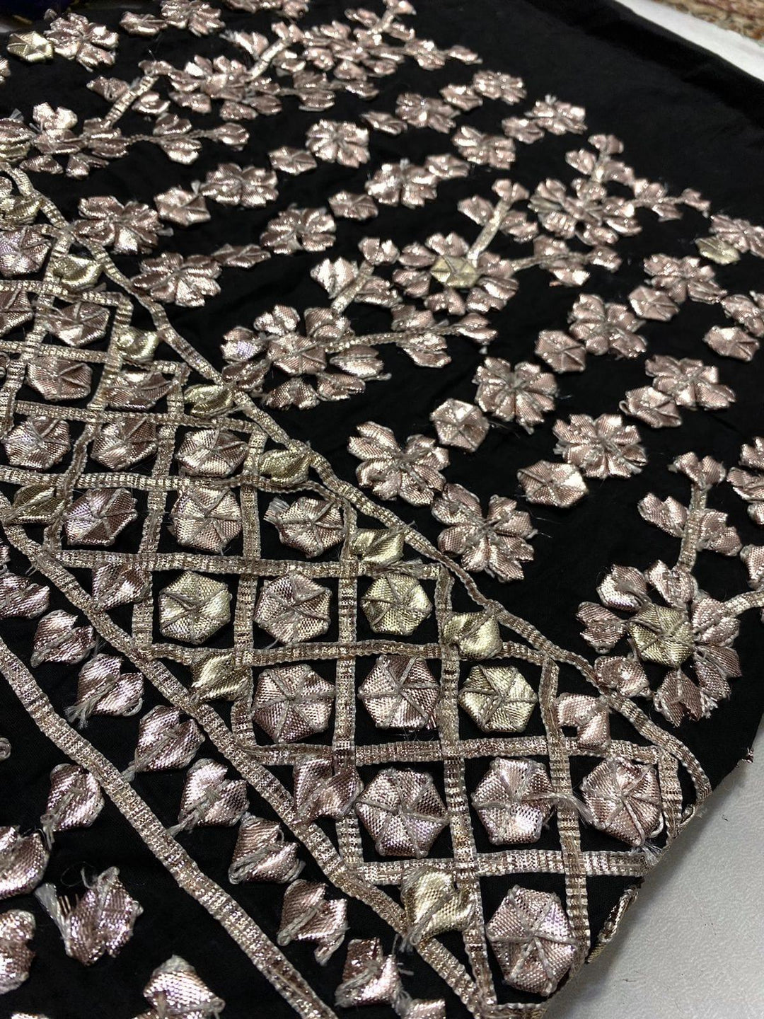 Design by Amina - Lawn Gota Work Trousers - 12 - Studio by TCS