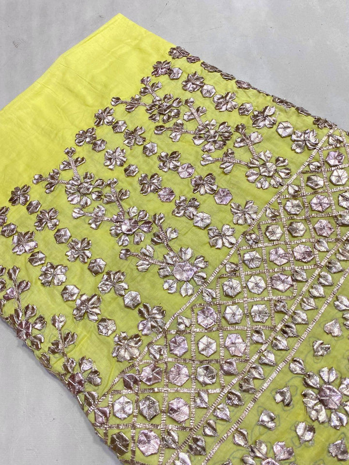 Design by Amina - Lawn Gota Work Trousers - 14 - Studio by TCS
