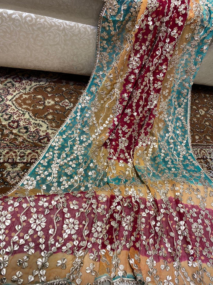 Design by Amina - Chiffon Heavy Gota Jaal Chundri 2 Piece - 02 - Studio by TCS