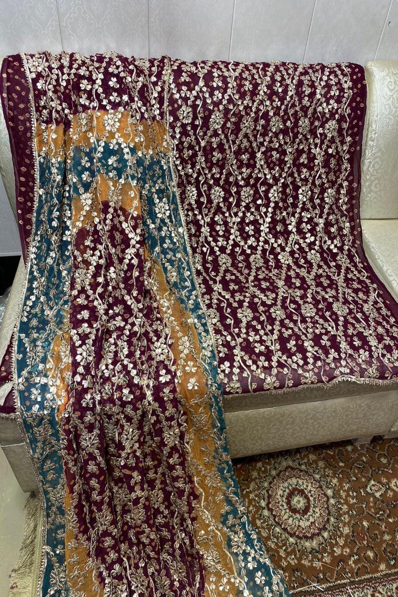 Design by Amina - Chiffon Heavy Gota Jaal Chundri 2 Piece - 04 - Studio by TCS