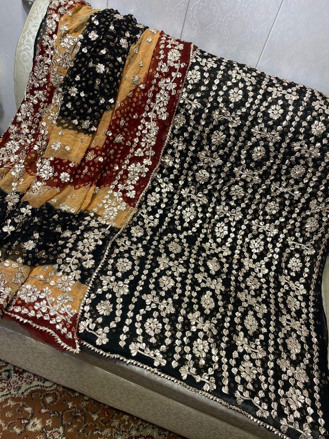 Design by Amina - Chiffon Heavy Gota Jaal Chundri 2 Piece - 07 - Studio by TCS