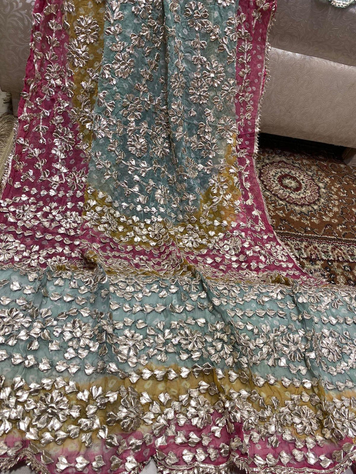Design by Amina - Chiffon Heavy Gota Jaal Chundri 2 Piece - 08 - Studio by TCS