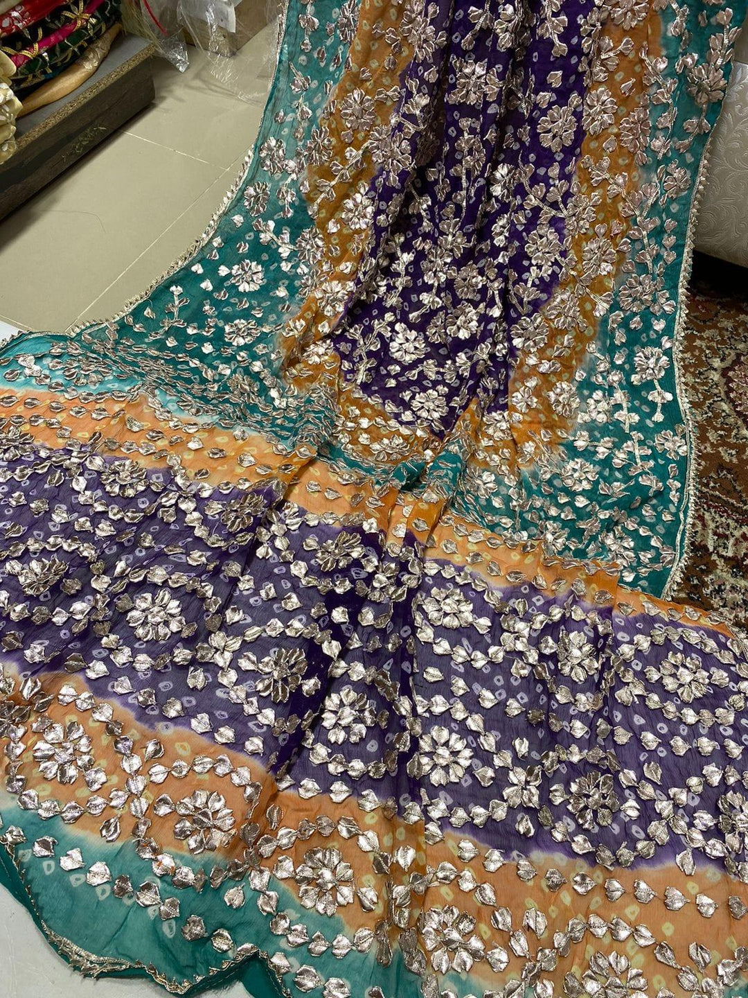 Design by Amina - Chiffon Heavy Gota Jaal Chundri 2 Piece - 09 - Studio by TCS