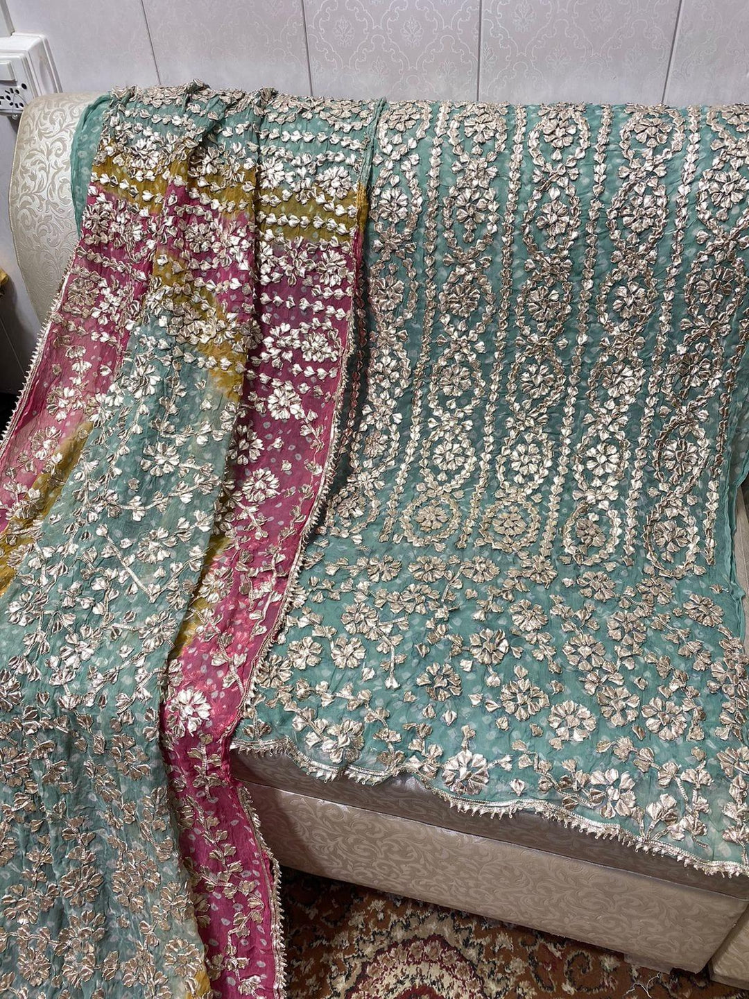 Design by Amina - Chiffon Heavy Gota Jaal Chundri 2 Piece - 08 - Studio by TCS