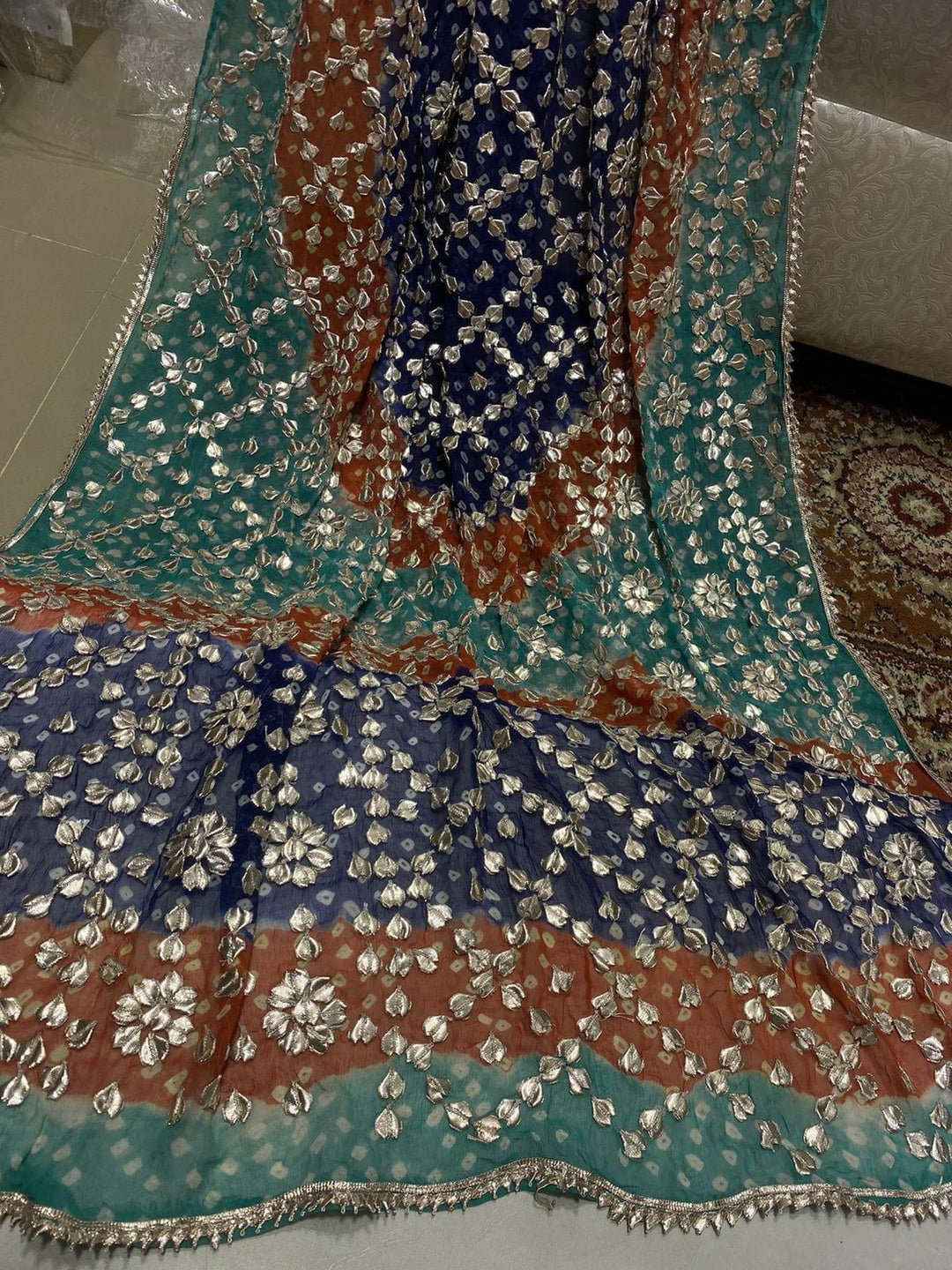 Design by Amina - Chiffon Heavy Gota Jaal Chundri 2 Piece - 15 - Studio by TCS
