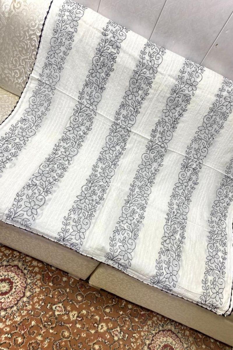 Design by Amina - Hand Embroidered Thread Work Dupatta - 02 - Studio by TCS