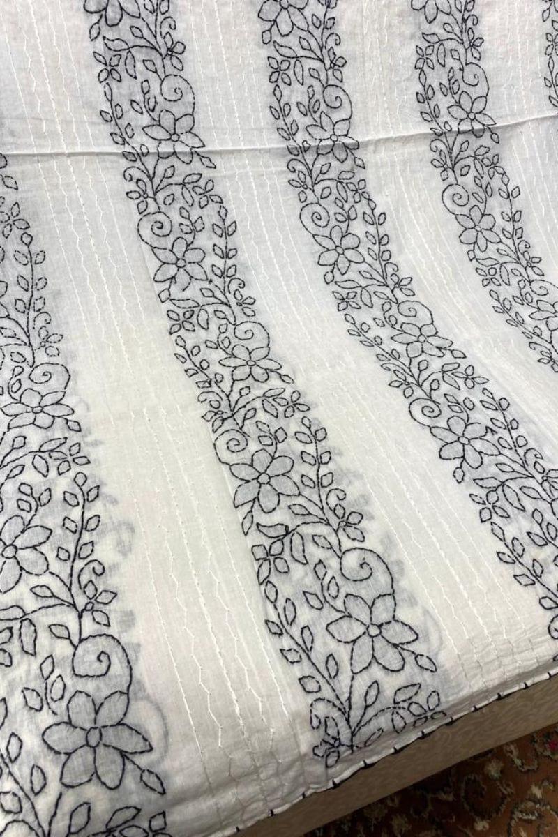 Design by Amina - Hand Embroidered Thread Work Dupatta - 02 - Studio by TCS