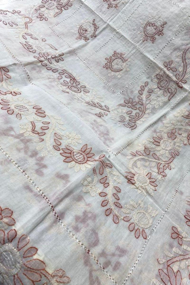 Designs By Amina - Hand Embroidered Thread Work Dupatta - 18 - Studio by TCS