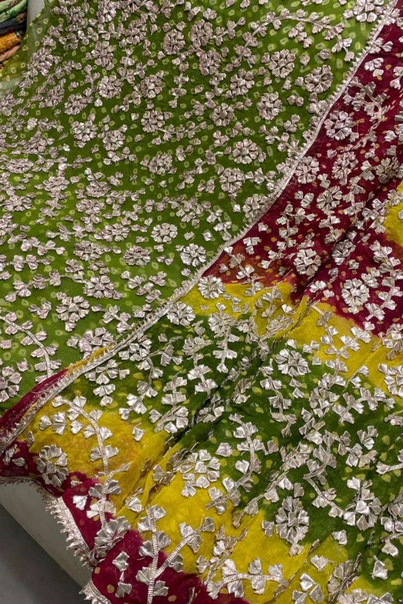 Design by Amina - Chiffon Chunri Gota Work 2 Piece - 12 - Studio by TCS