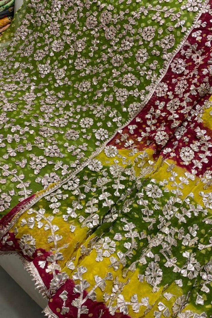 Design by Amina - Chiffon Chunri Gota Work 2 Piece - 12 - Studio by TCS