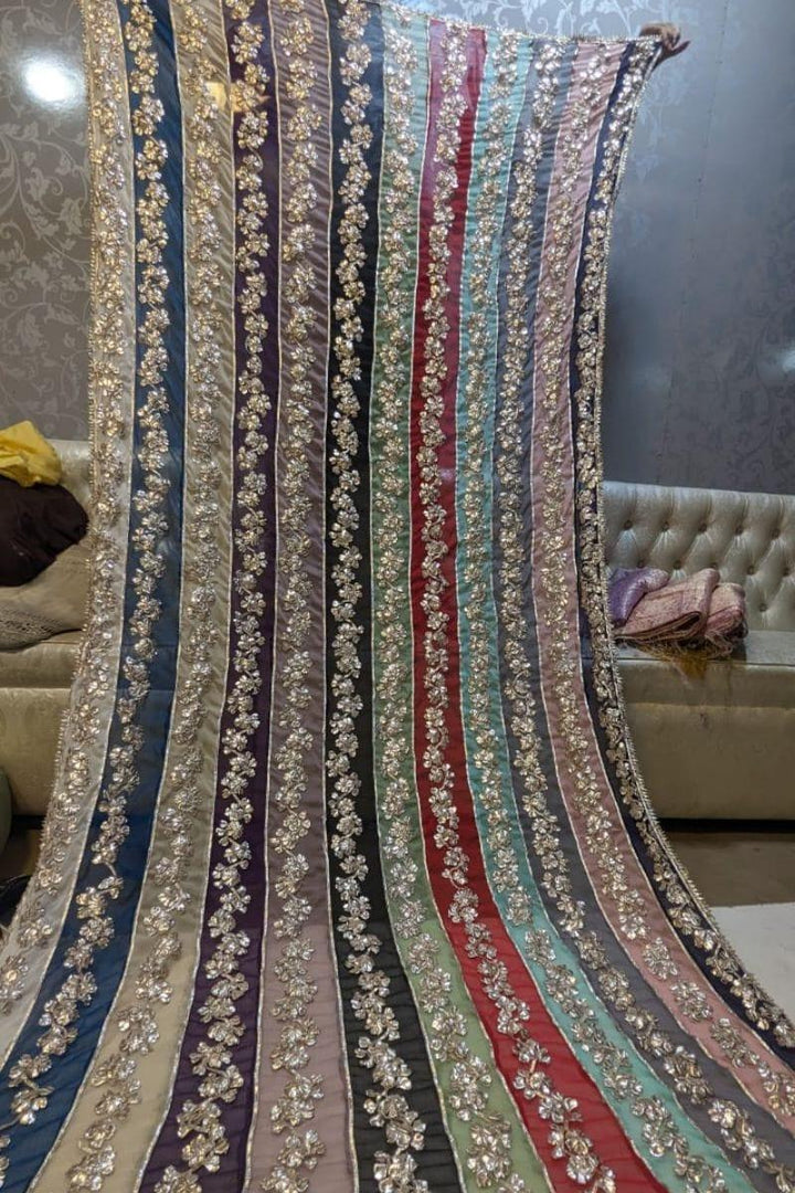 Design by Amina - Handwork Gota Dupatta - 01 - Studio by TCS