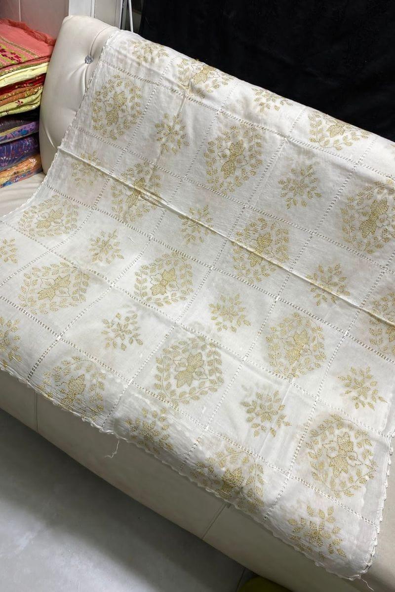 Design by Amina - Hand Embroidered Thread Work Dupatta - 23 - Studio by TCS