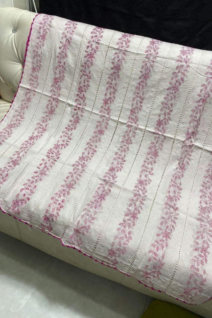 Design by Amina - Hand Embroidered Thread Work Dupatta - 25 - Studio by TCS