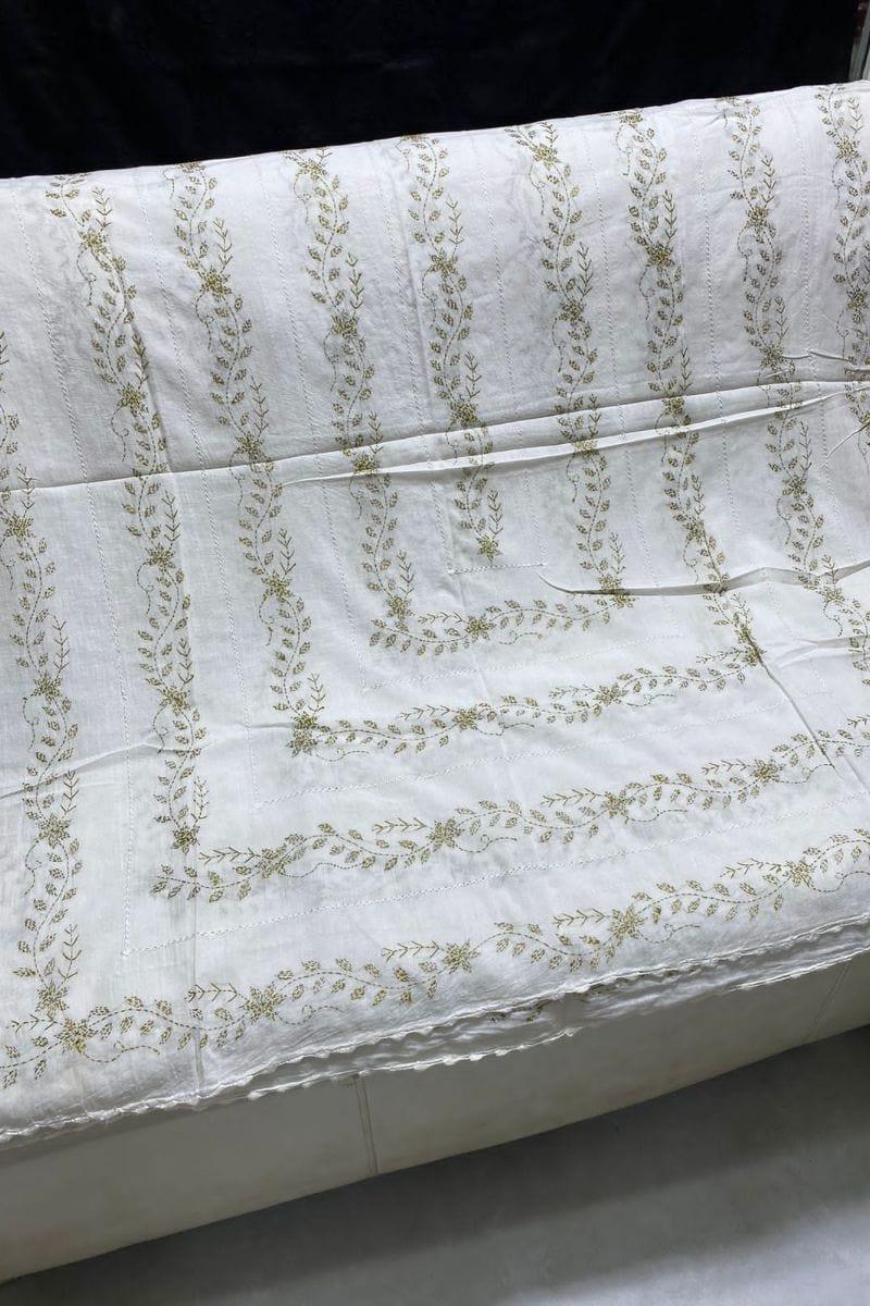 Design by Amina - Hand Embroidered Thread Work Dupatta - 30 - Studio by TCS