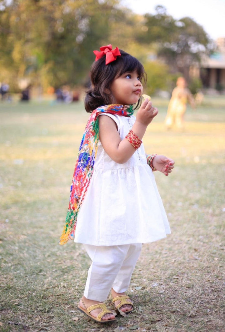 Kidoz Kloset - White Candy Cotton Casual For Girl