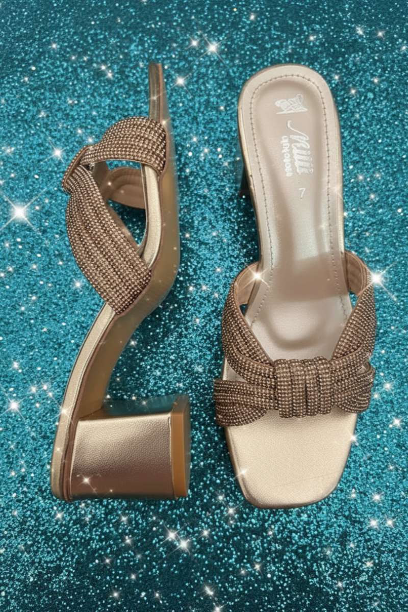 Milli Shoes - Fancy Slides - Golden