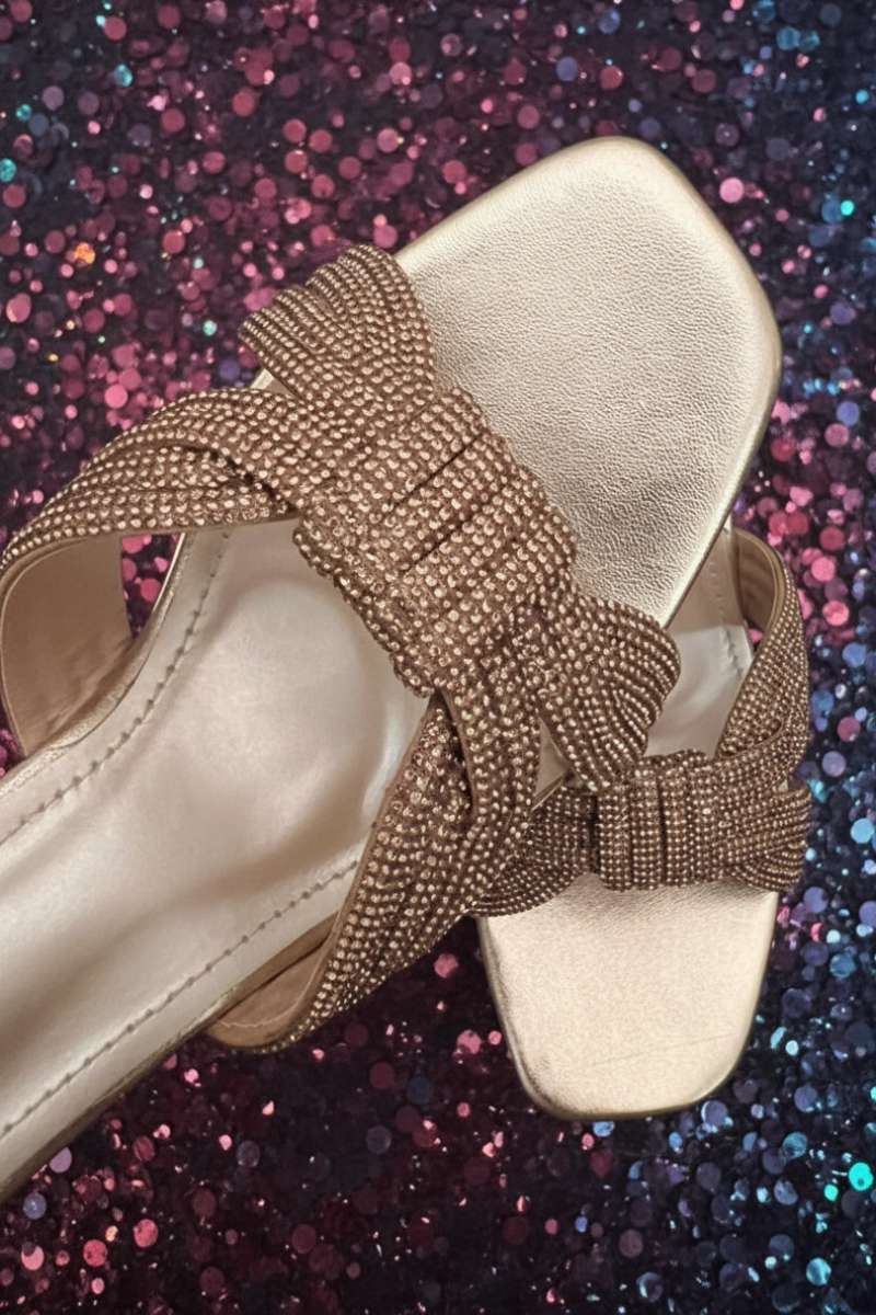 Milli Shoes - Fancy Slides - Golden