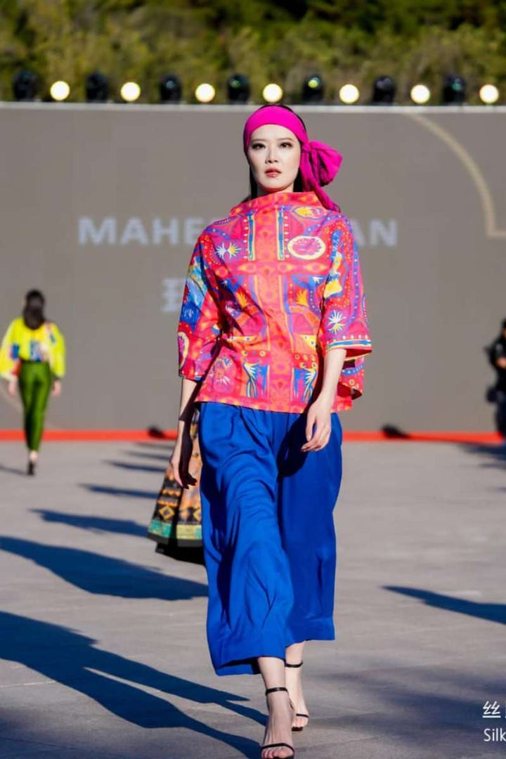 Gulabo - Fuchsia Pop - Pink Royal  - Cambric Cotton - 1 Piece